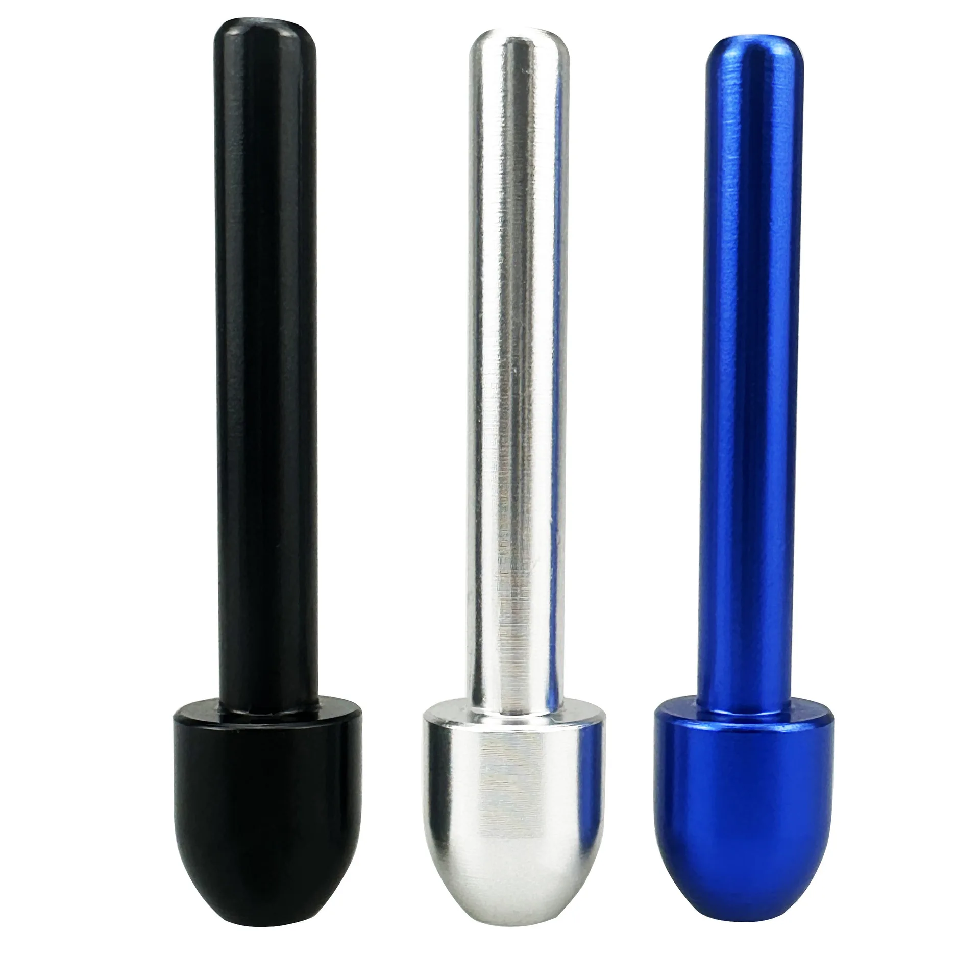 3 Stück 70 mm langlebiges, starkes Metallrohr-Strohhalm mit Pilzkopf, cooles Gadget für Männer