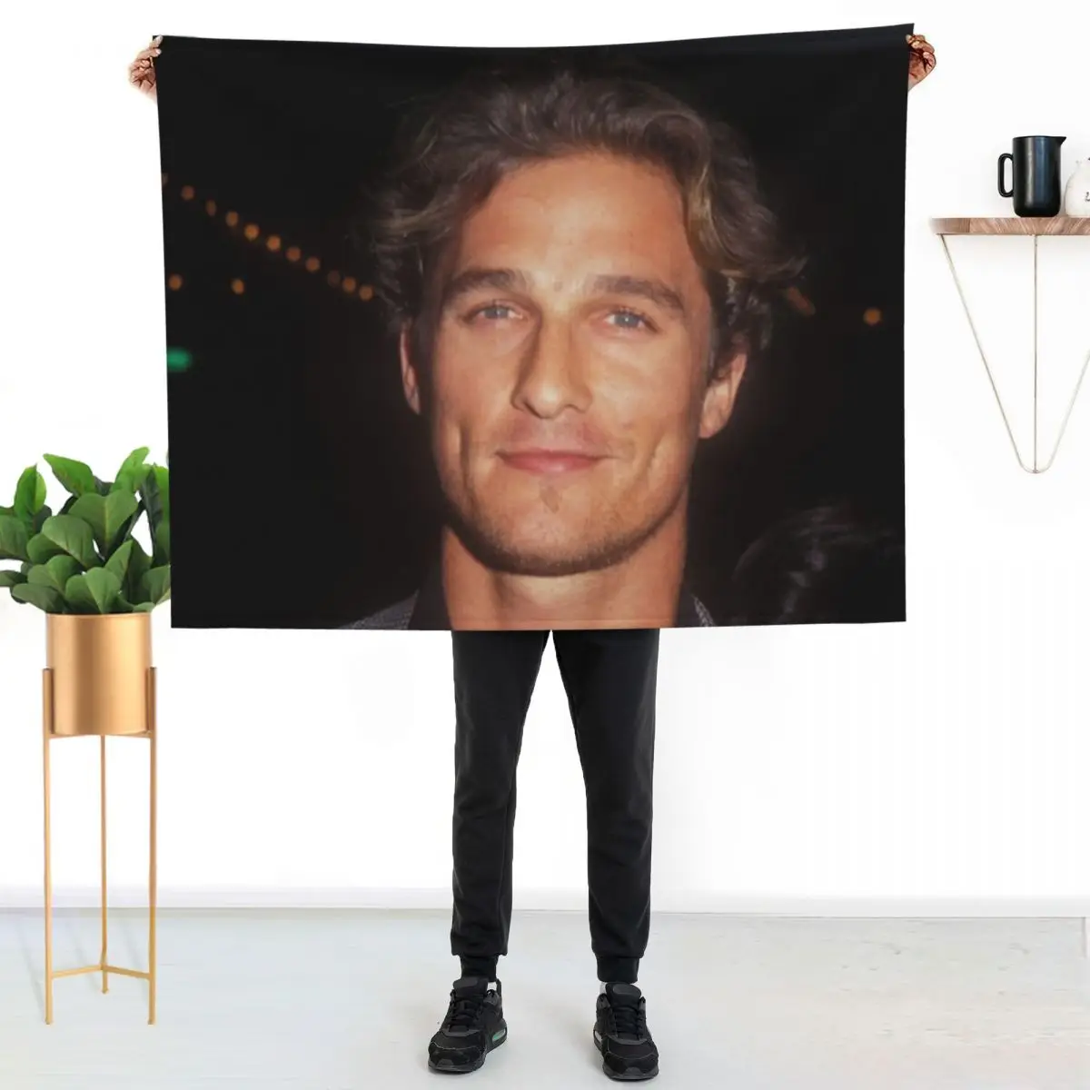 Matthew Mcconaughey Throw Blanket Personalized Gift Decorative Beds Comforter Thermals For Travel manga Beautifuls Blankets