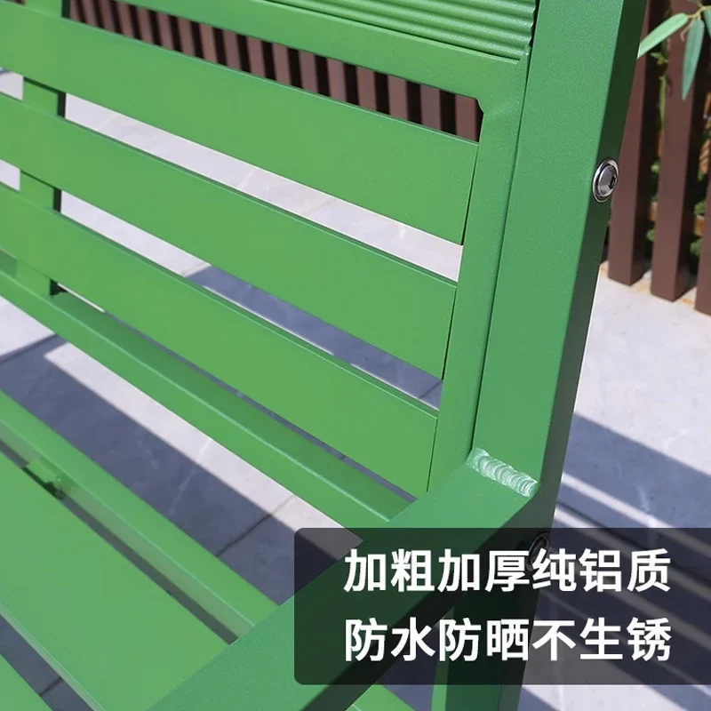 Open-air balcony Leisure and commercial waterproof and sunscreen aluminum alloy three-piece set Table and chair combination