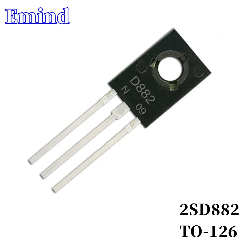 

10/20/30Pcs 2SD882 D882 DIP Transistor TO-126 Type NPN Bipolar Amplifier Transistor 30V/3A