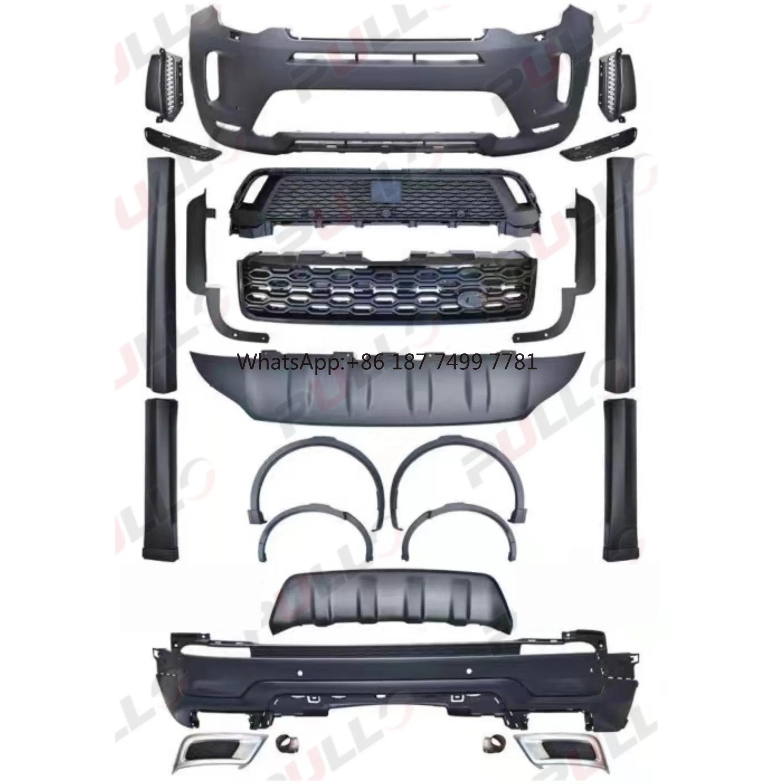 

Car Body Kit Bumper for . Discovery Sport Upgrade to Dynamic Style Include Front and Rear Bumper with Side Skirts