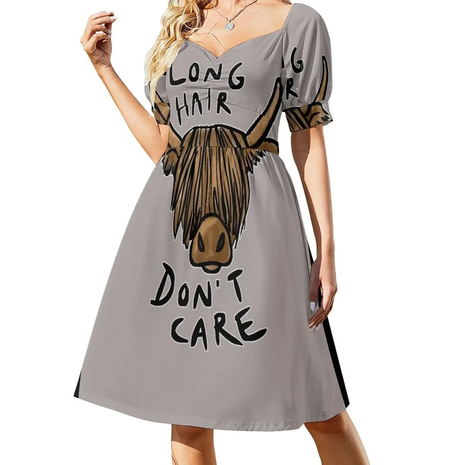 

Long Hair Don't Care - the Highland Cow Sleeveless Dress clothing women summer 2025 ladies dresses for special occasion Dress