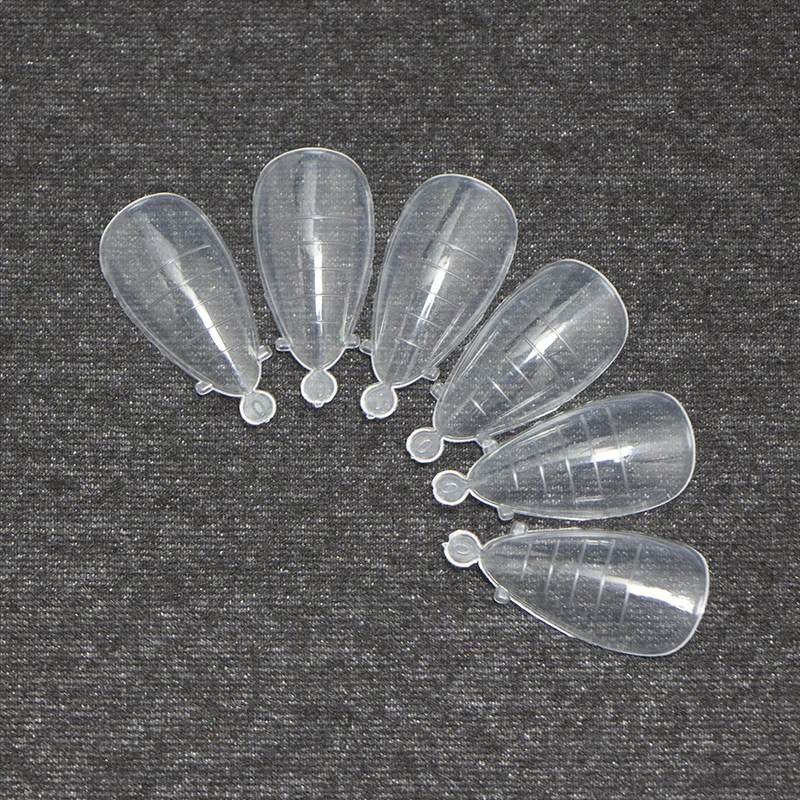 120 قطعة/صندوق المزدوج أشكال الأظافر تمديد قالب بناء سريع الأظافر كاذبة تمديد نظام قالب غطاء كامل أشكال الاصبع العلوي #6