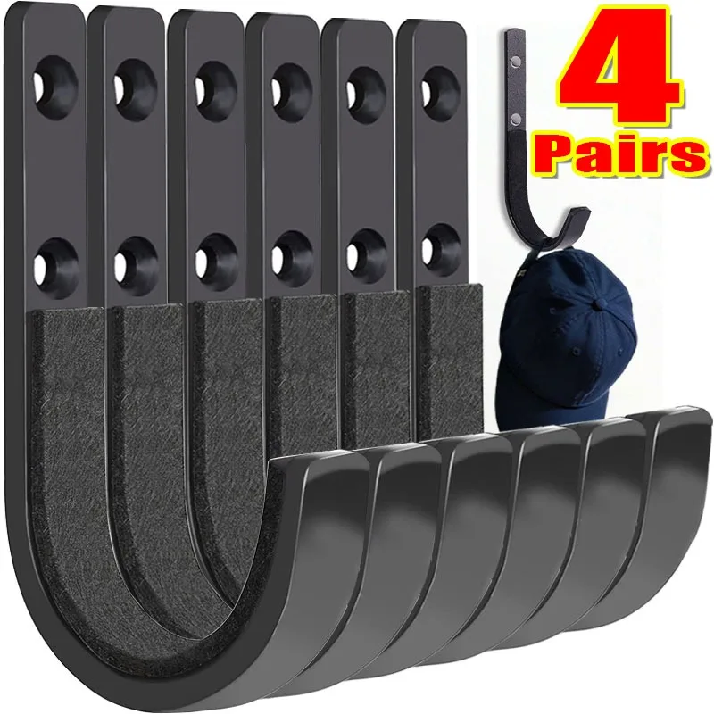 Gancho de Acero al Carbono para Montar en la Pared, Resistente a la Oxidación, para Colgar Bolsas y Herramientas, Soporte Resistente para Garaje o Armario, Solución de Almacenamiento Robusta para Pared