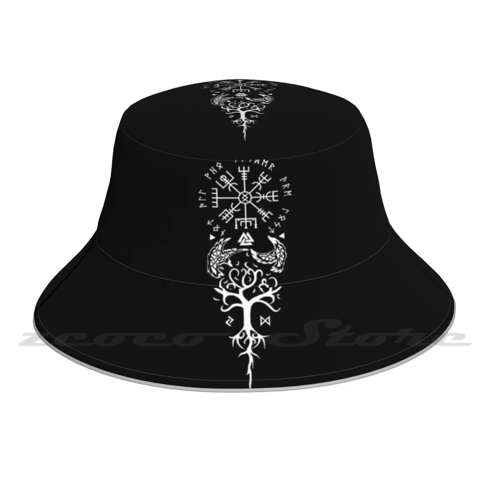 Viking Vegvisir-Bucket Hat Fashion Soft Personalized Pattern Gift Cap Viking Vikings The Vikings Norse Odin Nordic Worrior