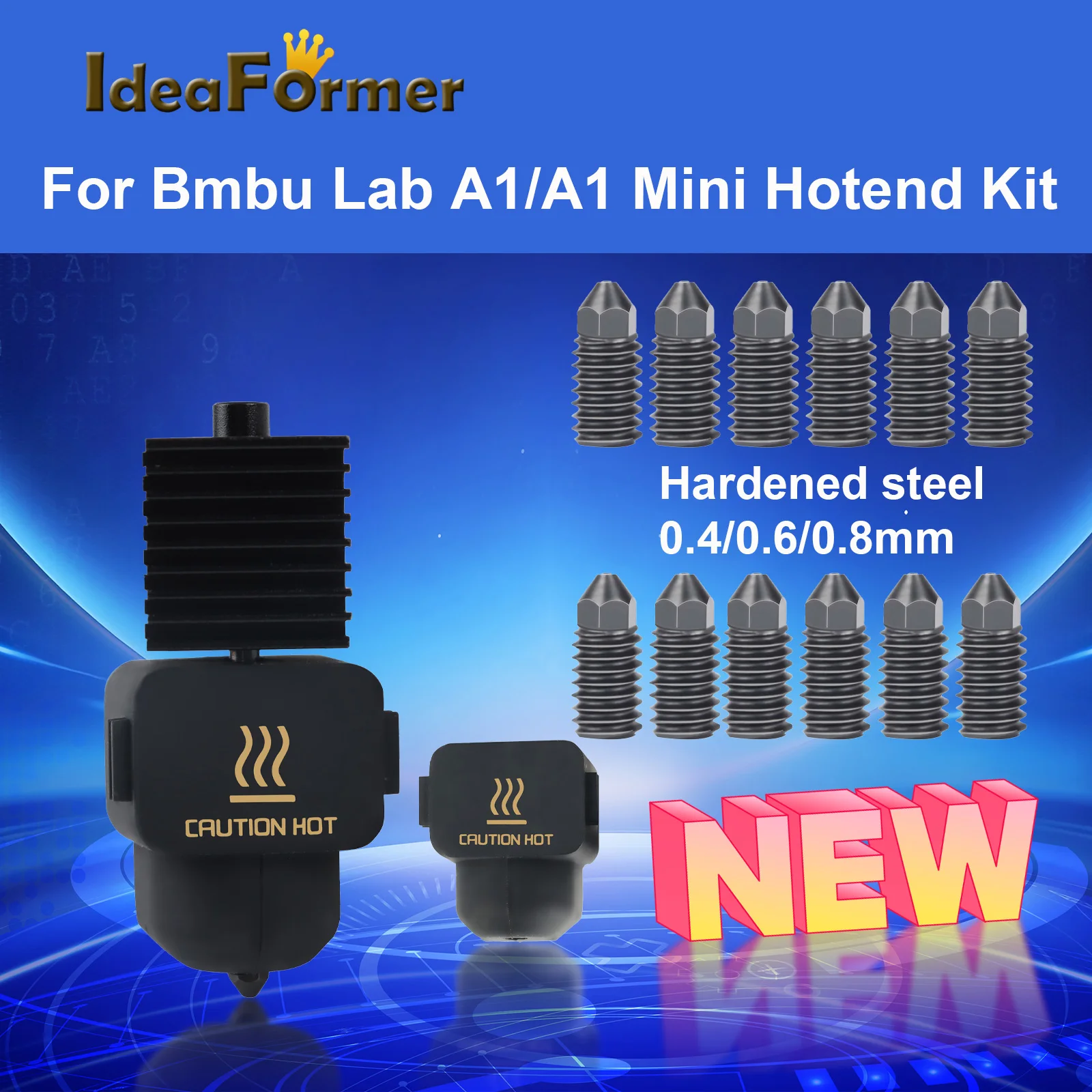 

Набор для мини-Hotend Bambu Lab A1, 0,4/0,6/0,8 мм