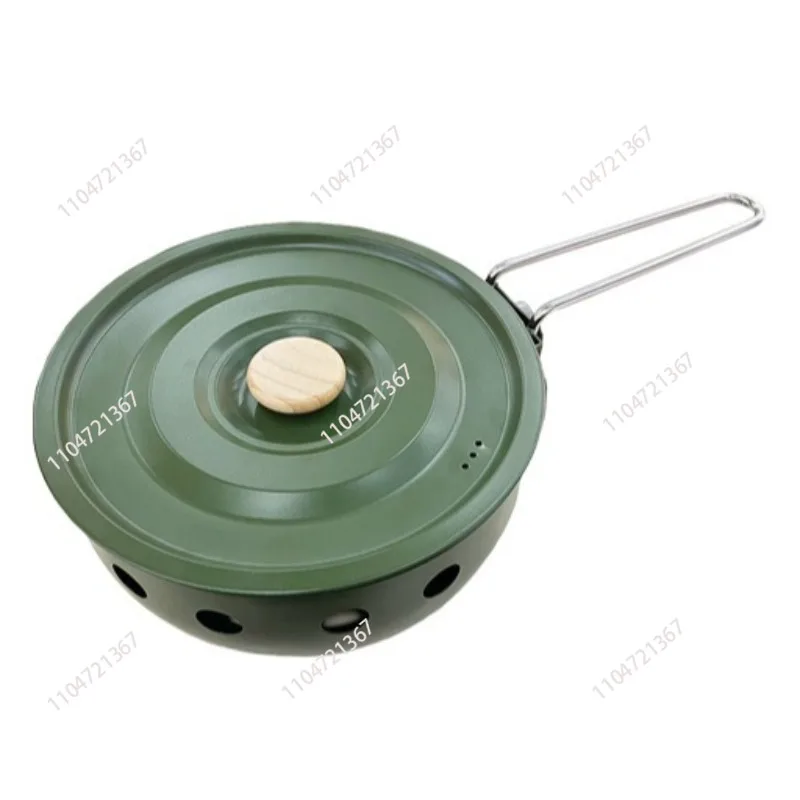 

Camping Gas Stove with Non-stick Pan Windproof Portable Camping Picnic Gas Stove for Outdoor Hiking Cooking
