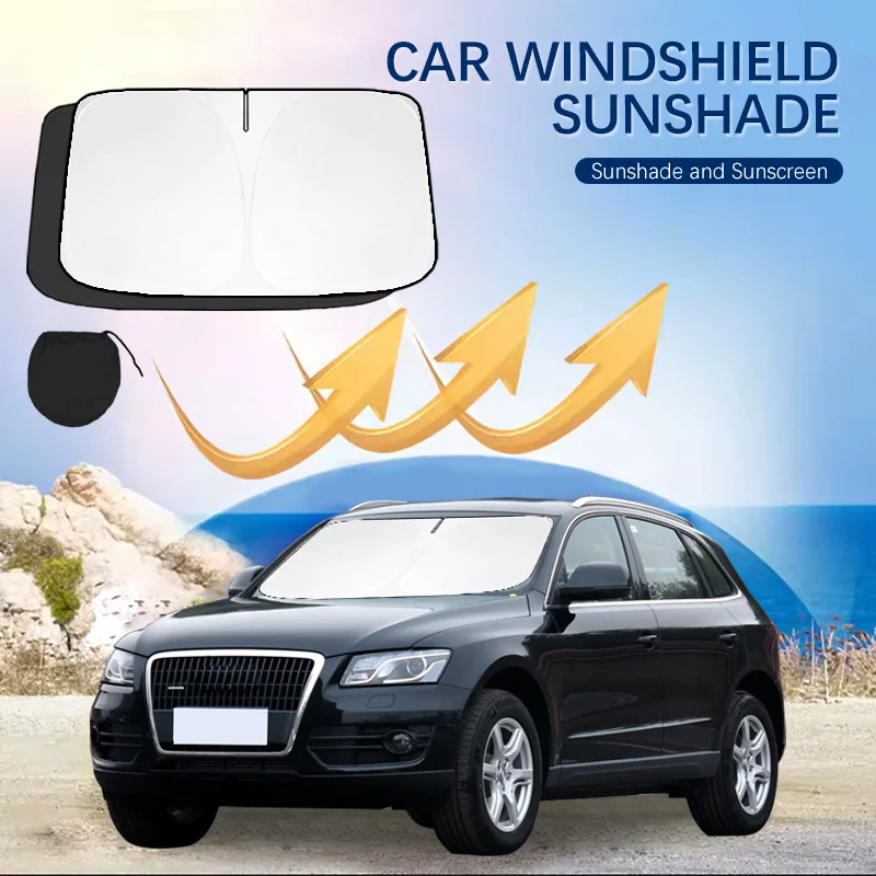 

For Audi Q5 Sline 2010-2024 e-tron Windshield Sun Shade Sunshade Sun Visor Protector Foldable Blocks UV Rays Laser Sun Protector