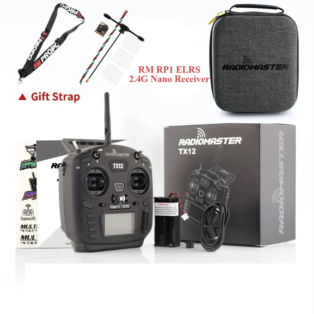 RadioMaster TX12 MKII ELRS EdgeTX OpenTX FCC LBT M2 16CH Hall Gimbals Multi-Module Compatible Radio Control Transmitter