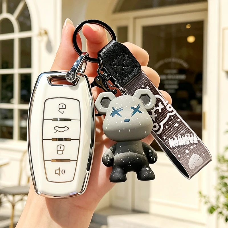 TPU Car Key Case Cover for Great Wall Haval Jolion 2022 H6 H7 H9 F7 F7X GMW Dargo Protection Key Bag Keychain Accessories