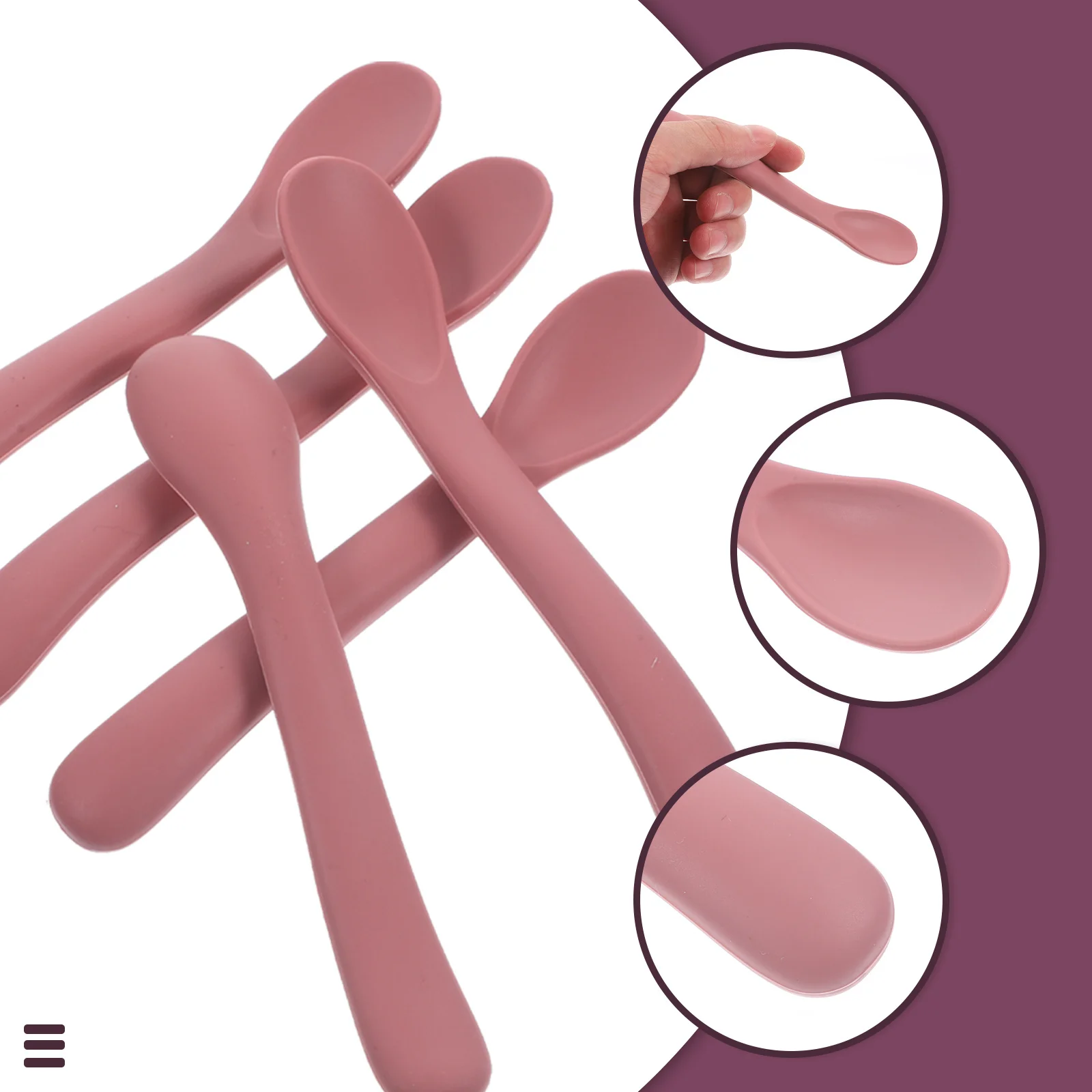 

10 шт. силиконовые ложки для кормления, обучающие ложки для кормления детей, посуда для малышей, фруктовое пюре, детская посуда