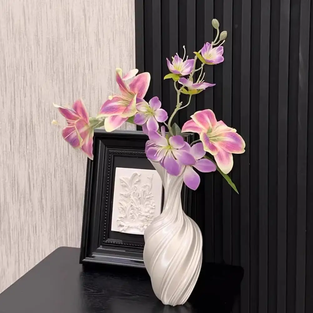 Retro Vase Flower Arrangement Flower Container Home Decoration 3D Printing Flower Bottle Elegant Creative Twisted Abstract Vase