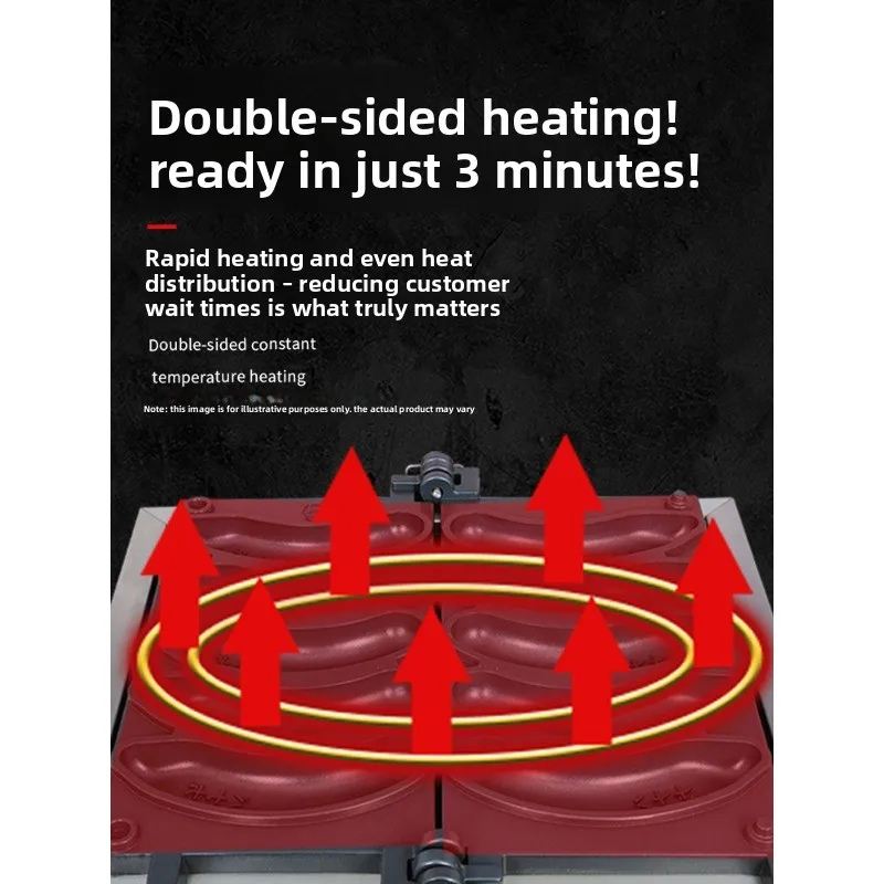 Burn machine gas, commercial stall snacks electric baking cake mold egg machine