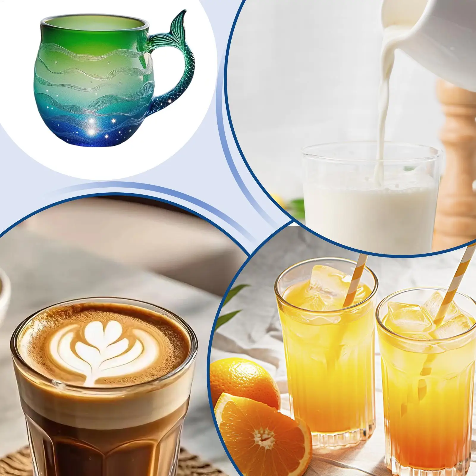 

Стеклянные кофейные чашки со льдом, посуда для напитков с морской волной, кофейные стеклянные чашки, чайная кружка для горячего и холодного напитка, молоко, вода, сок, домашний декор, офис