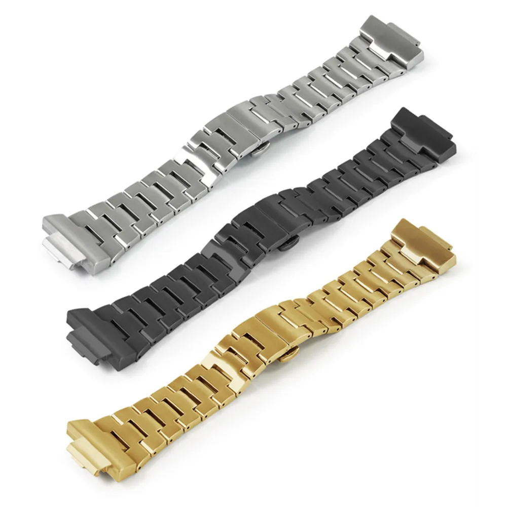 Stainless Steel Watchband For GM-110 Solid metal quick release watch chain Strap Band Sport Watch Accessories Bracelet Belt