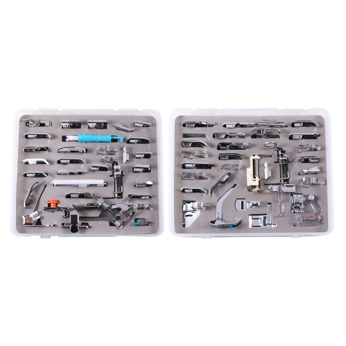 

Sewing Machine Presser Feet Set For Low Shank Household Machines Premium Alloy Metal 62-In-1 Presser Foot Pack