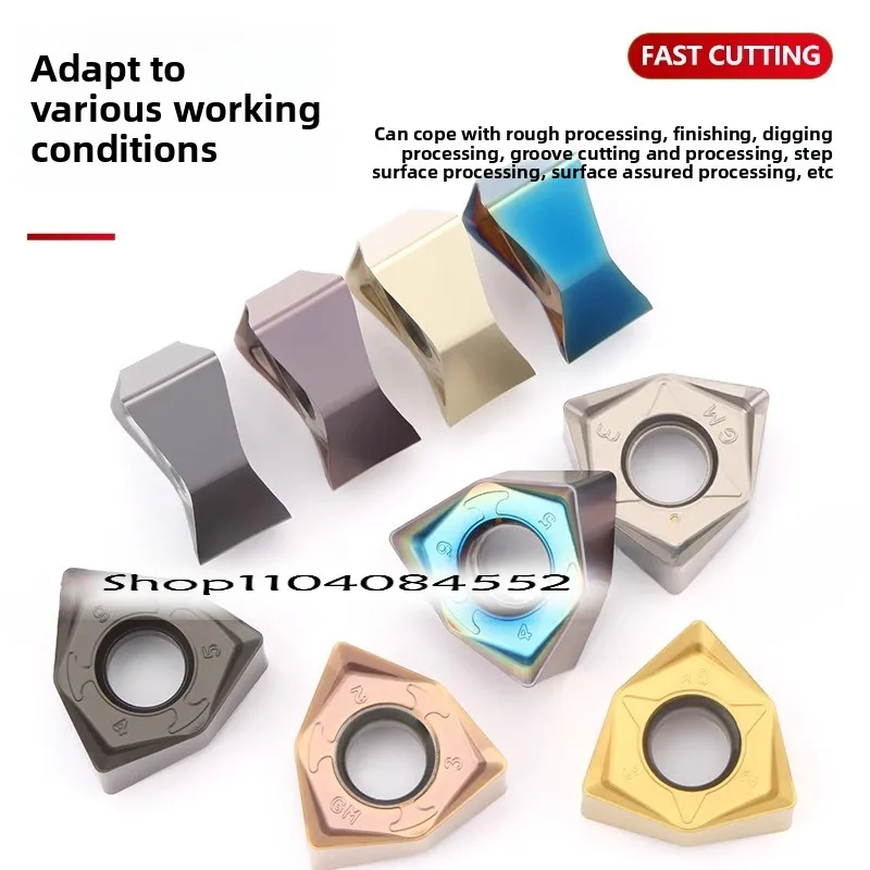 90 Degree Double Sided Hexagon WNMU WNMU08 WNMU0806 WNMU080608-GM Hexagon Fast Feed Carbide Inserts