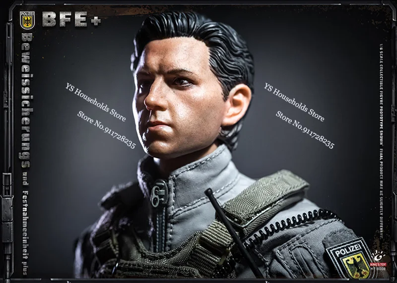 KT8008 1/6 BFE+ Counter Terrorism PolIze Force Cloth Man Action Figure Mini Static Rifle Model Ornament 12\