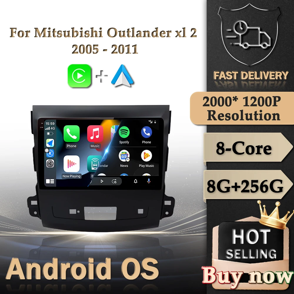 

Android OS for Mitsubishi Outlander xl 2 2005 - 2011 Car Radio Multimedia Player Wireless Carplay GPS Navi WiFi DSP Head Unit