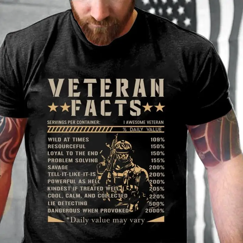 Veteran T Shirt Dad Shirt US Veterans Veteran Facts T Shirt KM1106 Veterans Day