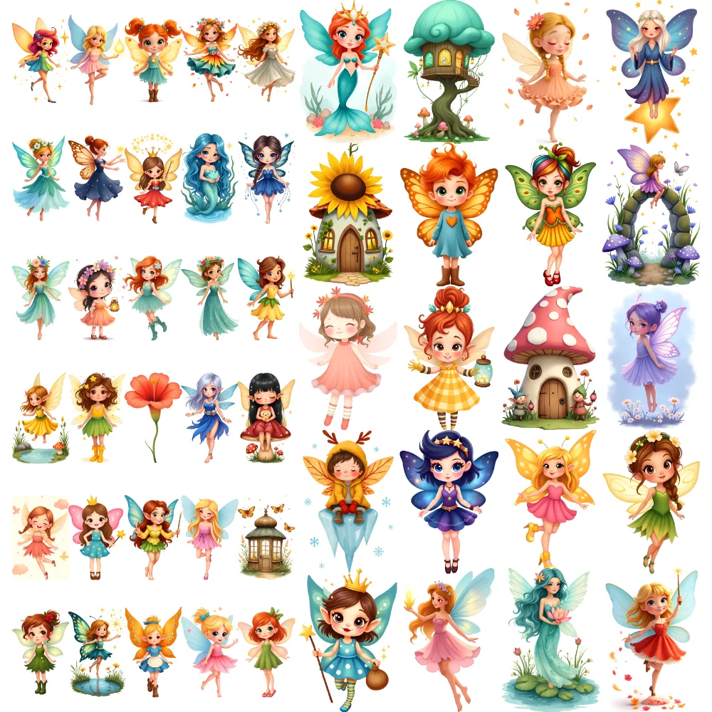

63pcs Temporary Tattoo Butterfly Stickers Cartoon Flower Stickers Fairy Stickers For Men Shoulders