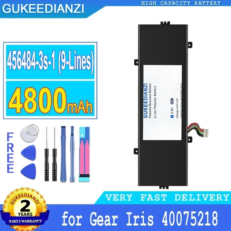 

Аккумуляторы для планшетов и ноутбуков Gear Iris 4800, 40075218 мАч, 456484-3S-1