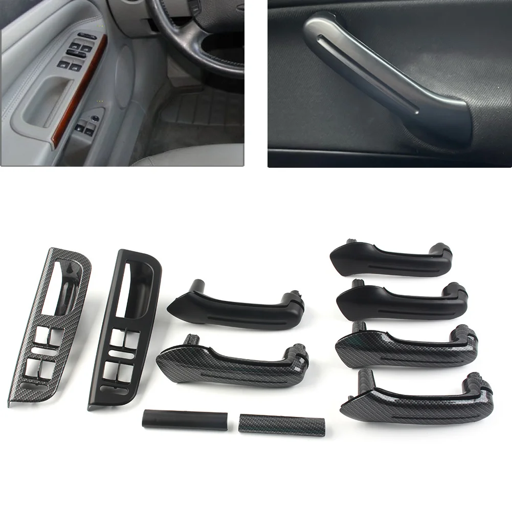 5Pcs Car Door Window Switch Control Panel Interior Door Grab Handle Cover For VW Passat B5 Golf Jetta Bora MK4 LHD Only