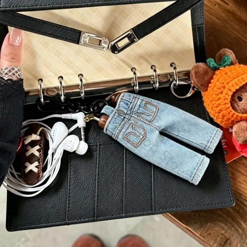 96BA Journal-Stift-Aufbewahrungstasche, Mini-Jeans-Anhänger für den täglichen Gebrauch von Notebook-Planern – Detail 9