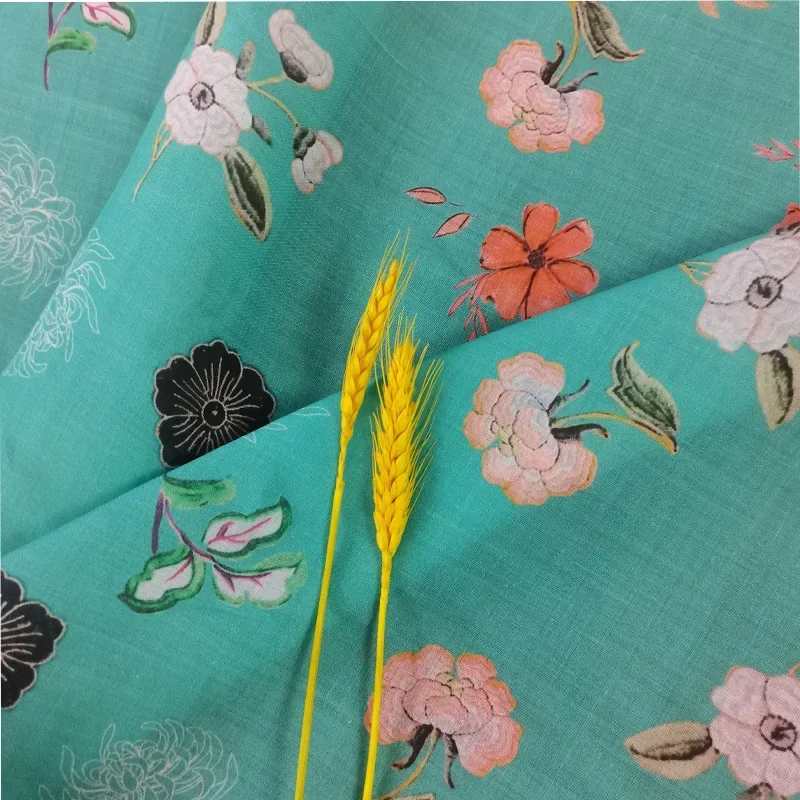 

High-quality natural 100% pure ramie printing fabric, suitable for summer, dress, thin, gown, DIY hand sewn designer fabric2024