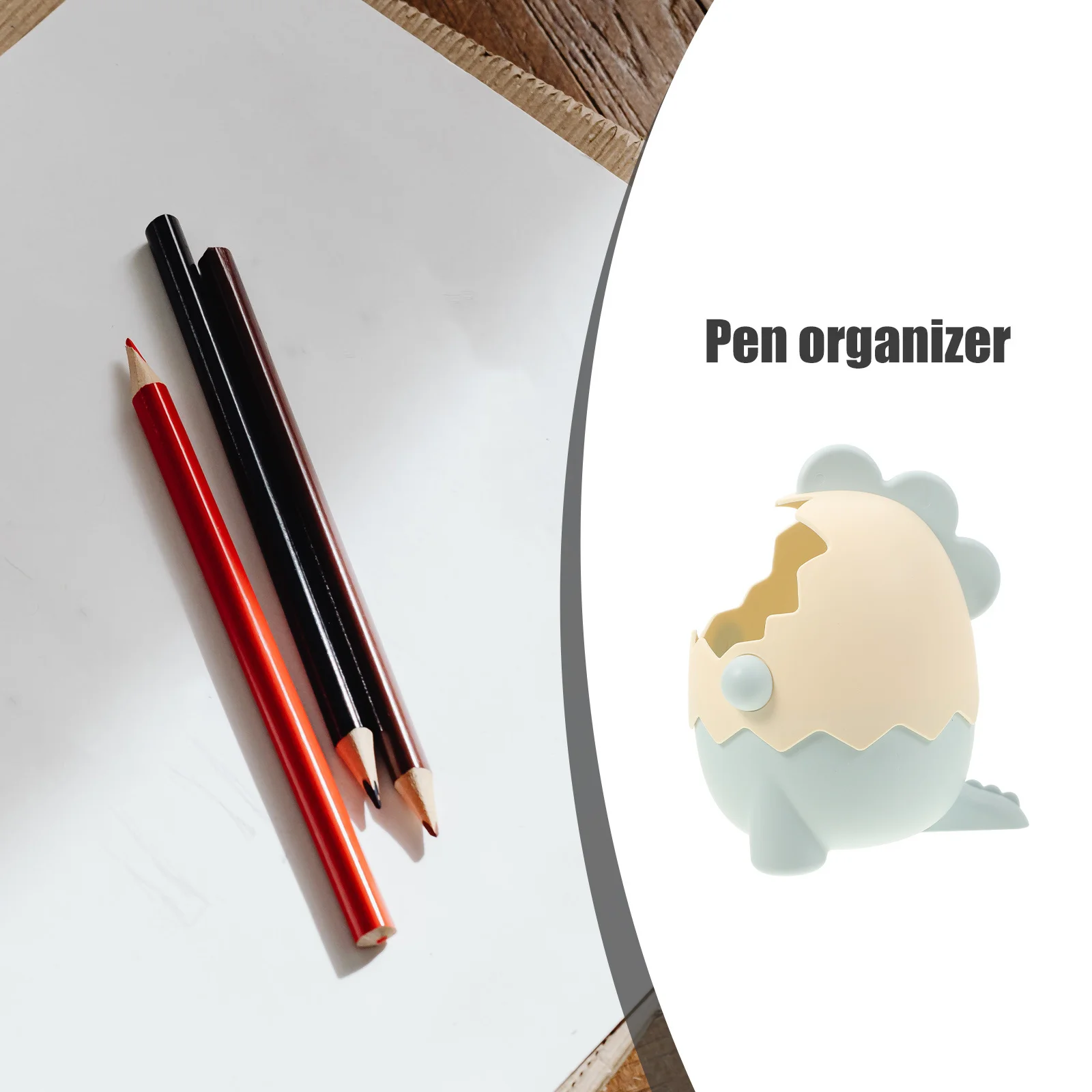 

Dinosaur Egg Pen Holder Pencil Organizer for Desk Large Capacity Tidy Desktop Organizer Unique Design Students Stationery