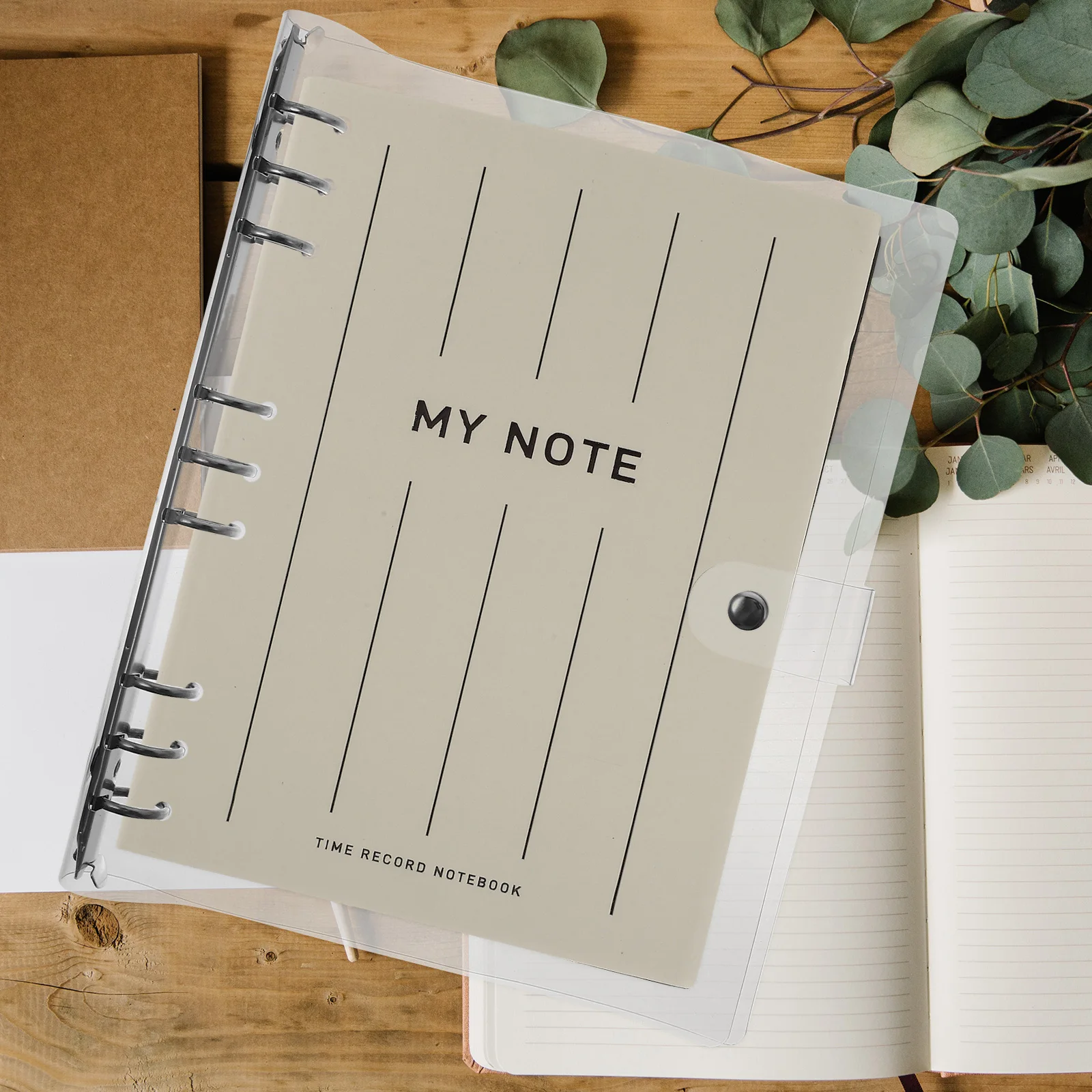 

Transparent Loose Binder Notebook Cover 9 Hole Plastic Cute Binders For School Aesthetic School Office Supplies B5 Shell Manual