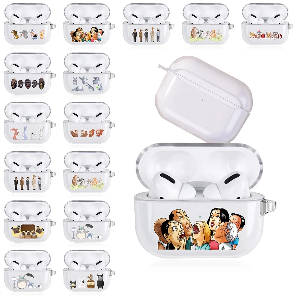 

Earphone Case for Apple AirPods Pro /AirPods 3rd Generation Anti-drop Cartoon Print Wireless Bluetooth Headphone Silicone Cover