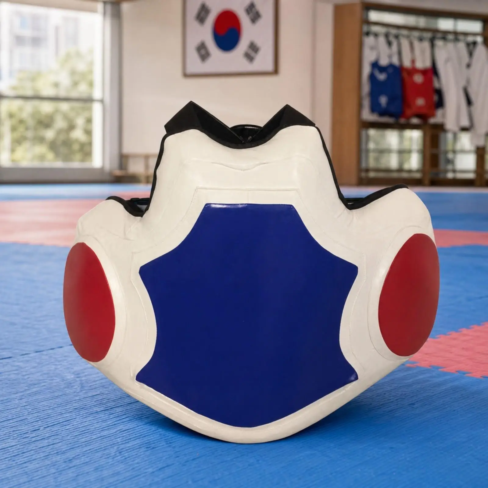 Padded Chest Protector for Boxing Training Adult Waist Guard Karate Taekwondo Chest Shield Adjustable Back Support