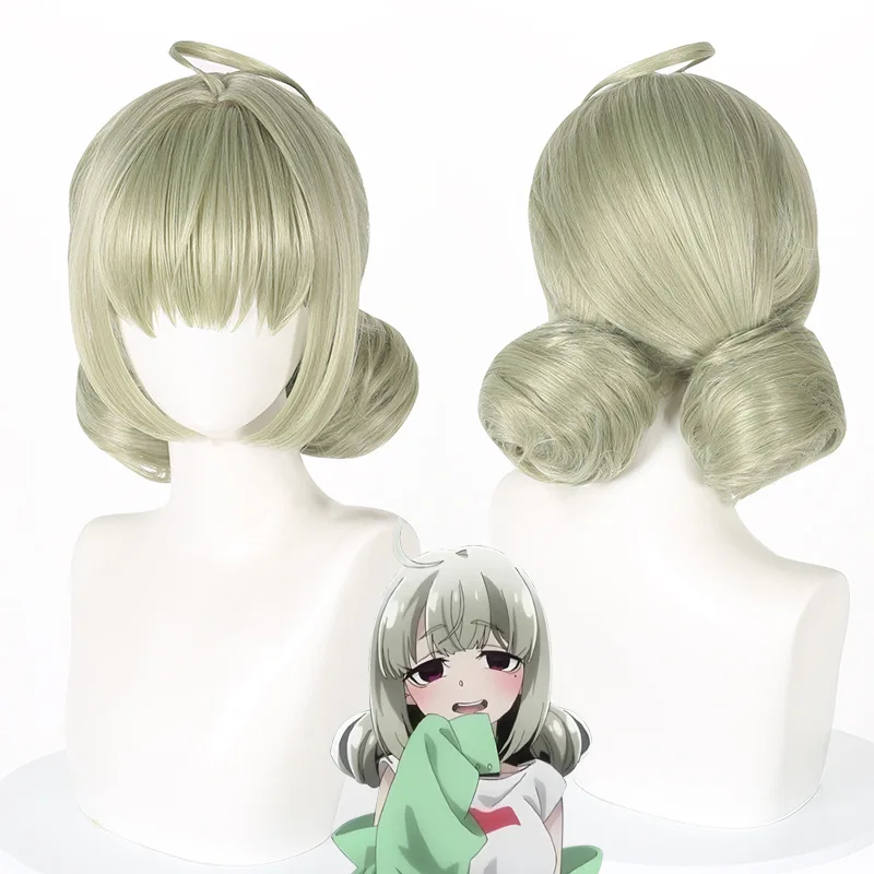 마법 소녀가 되는 것을 기대하고 있습니다 아라히메 키쿠마이 코스프레 가발 큰 머리 번 탈부착 가능 고정됨
