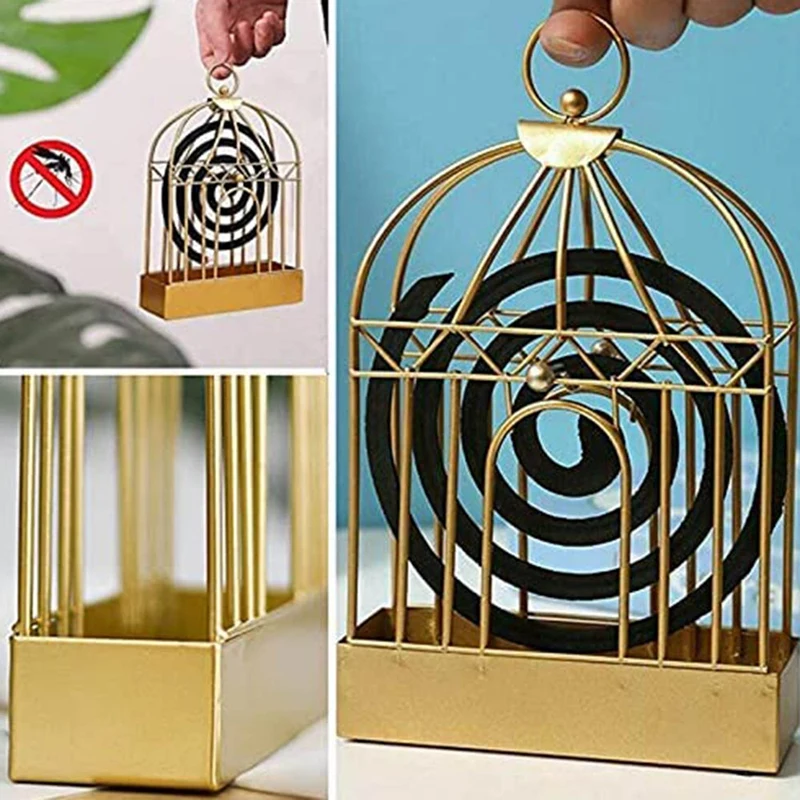 Metal Mosquito Coil Holder 2Pcs,Retro Insect Mosquito Coil Bracket Incense Sandalwood Fire And Wind Protection