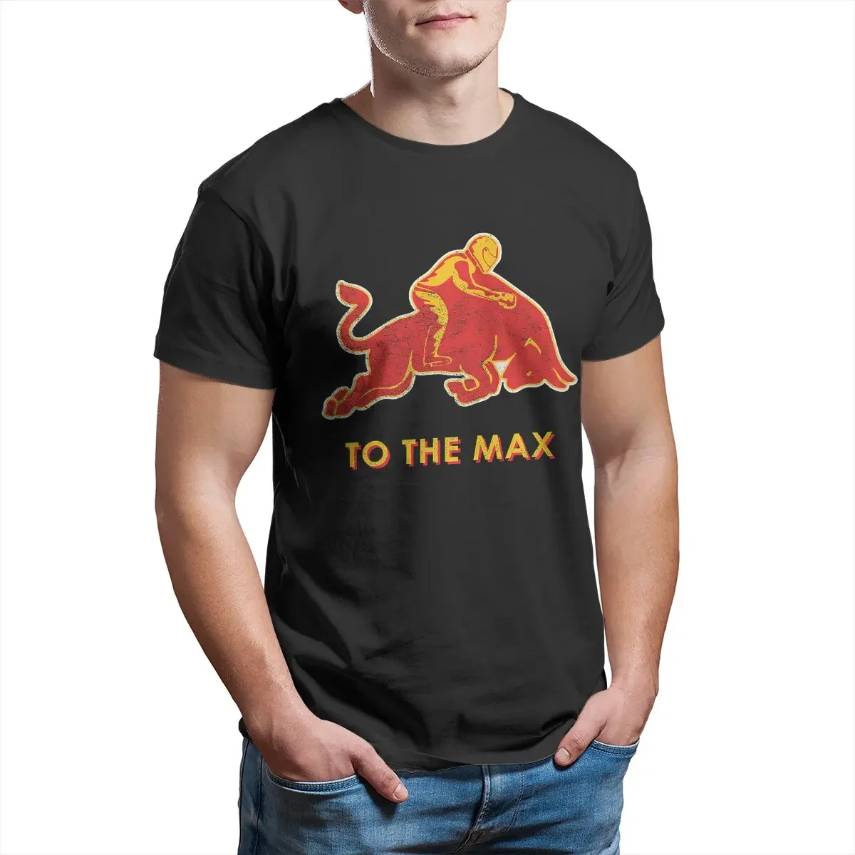 verstappen_To_the_max Men's T Shirts  Leisure Tees Short Sleeve Crew Neck T-Shirts Cotton 6XL Clothing