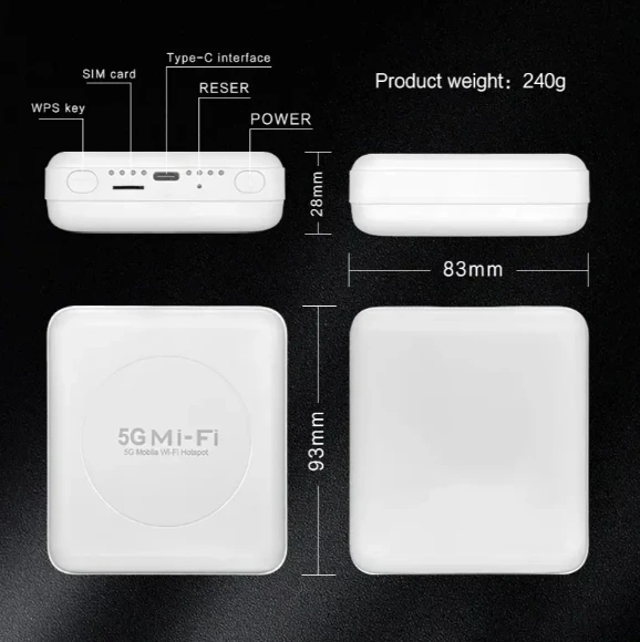 Original&new FiberHome LG6121F 3.8Gbps Wi-Fi 6 AX1800 2.4/5GHz 4G LTE Cat19 NSA+SA 5G CPE Home Sim Card WiFi Router