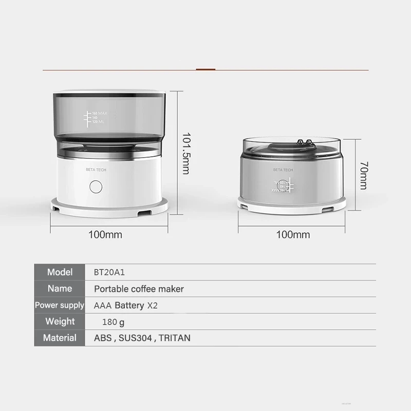 Mini Electric Coffee Machine Portable Hand Brew Coffee Bean Grinder Grinder Automatic Hand Drip Americano Maker Coffeeware