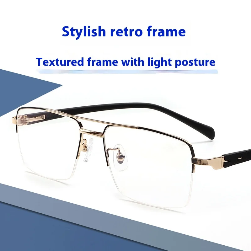 Men Ultra Tough Non-magnetic Titanium Glasses Frame Myopia Prescription Eyeglasses Business Optical Frame