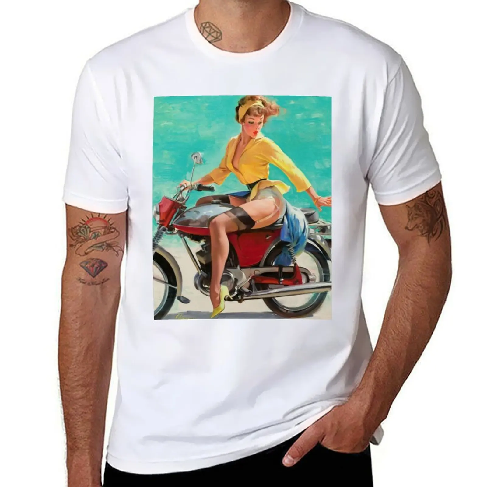 

Pin-Up Girl - Elvgren - Vintage T-Shirt t shirt for man men t shirt cotton 100% t shirts for man graphic vintage T-shirt