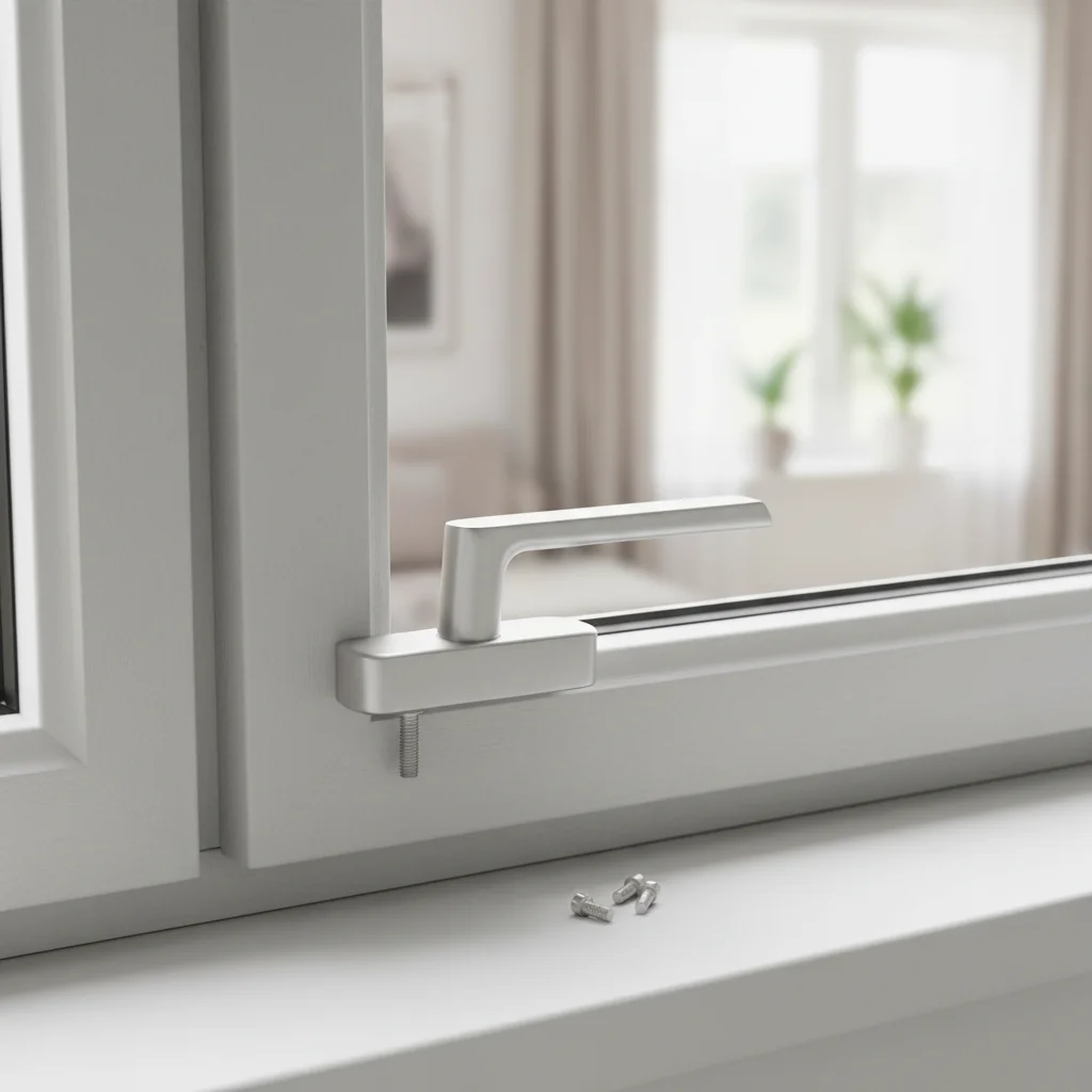 

1 шт. оконная ручка из алюминиевого сплава, оконная ручка, открытая вперед, обратная оксид серебра, обустройство дома, дверная фурнитура