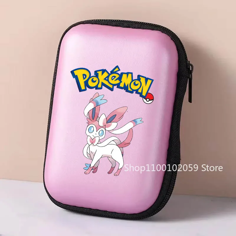 البوكيمون بيكاتشو سماعة صندوق تخزين تخزين سستة حقيبة الكرتون الشكل المحمولة صندوق حماية الموثق الاطفال الهدايا اللعب #5