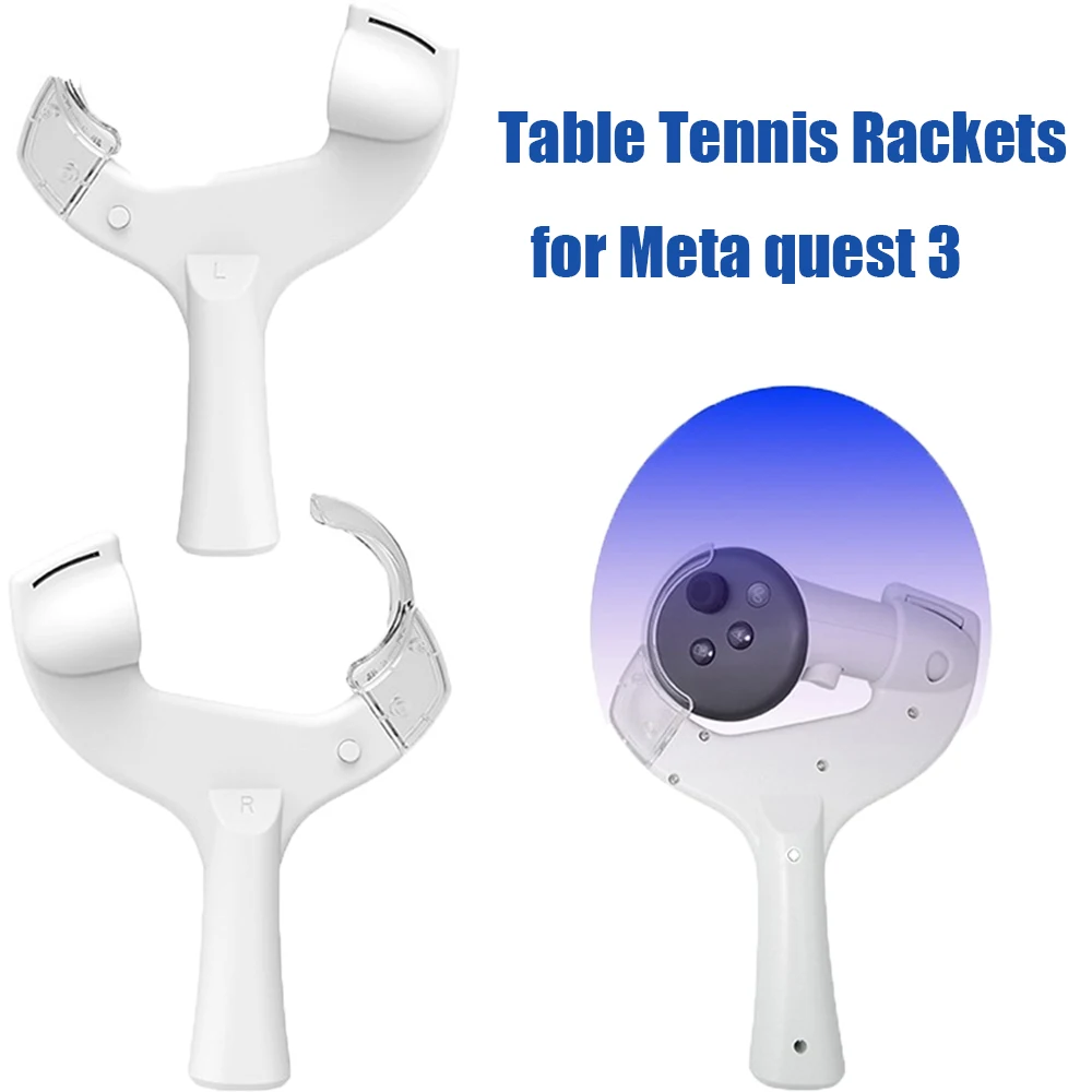 Table Tennis Rackets For Meta Quest 3 VR Accessories Controller Handle Table Tennis Adaptor Handle Shell Model Gaming Part