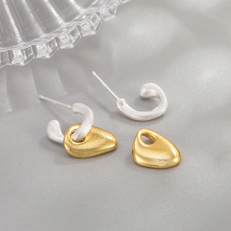 

VENTFILLE кольцо из стерлингового серебра 925 пробы с матовой геометрией для женщин, нерегулярный ролик, универсальное креативное ювелирное изделие, подарок, дропшиппинг