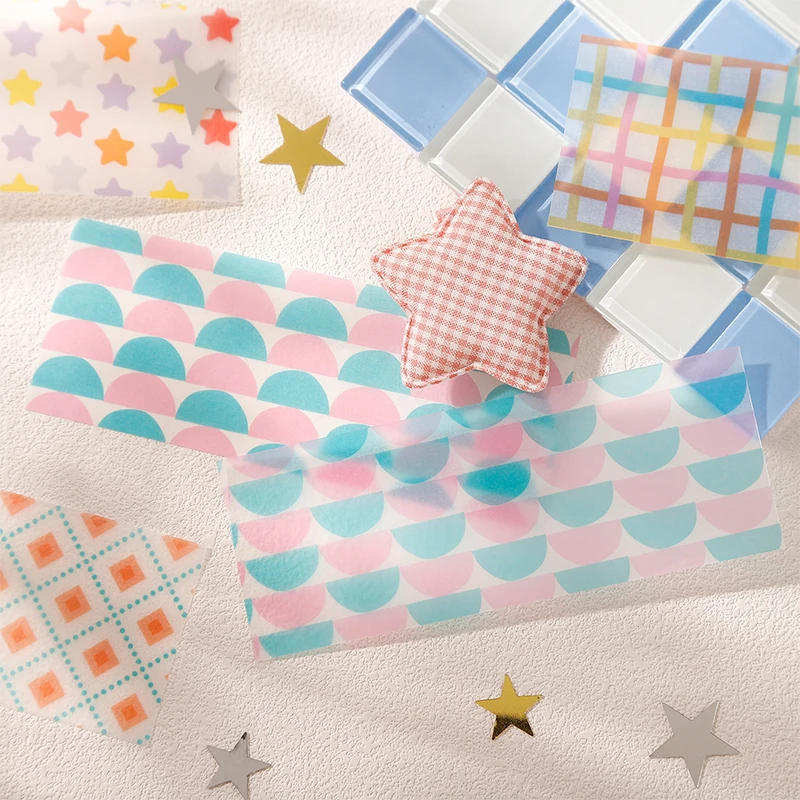 

Journal GO 28pcs Dopamine Colorful Die-Cut Stickers Geometric Decorative Sticker for Journal Scrapbook & Planner Card diy