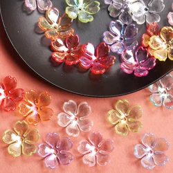 100PCS 14.7mm Acrylic Galsang Flower Loose Beads Caps DIY For Headwear Keychain Jewelry Making