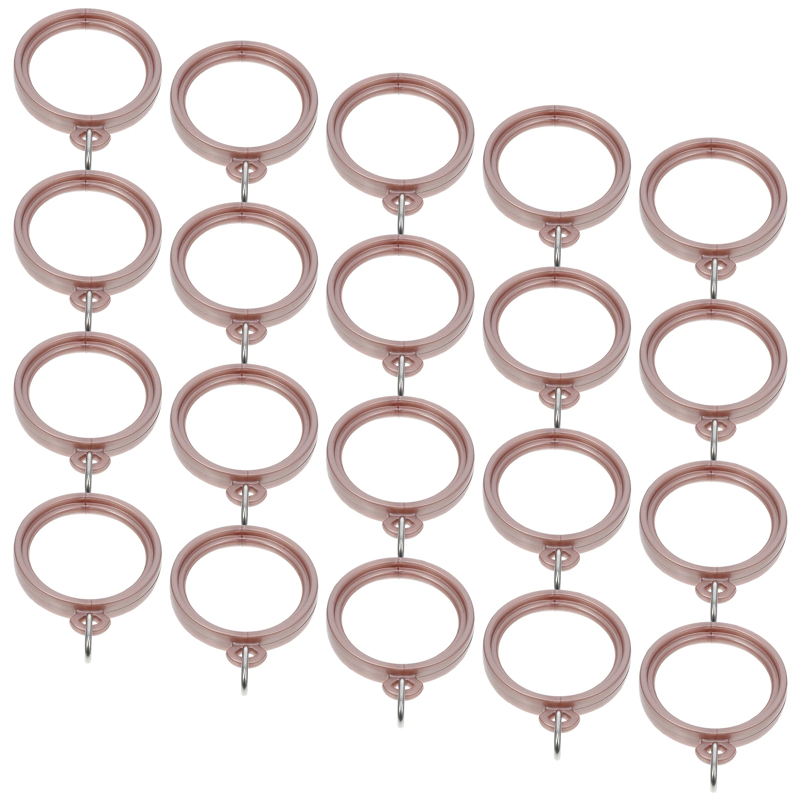 

20pcs Curtain Rings Thickened Plastic Hanging Accessories for Window Shower Curtains Practical Premium Material