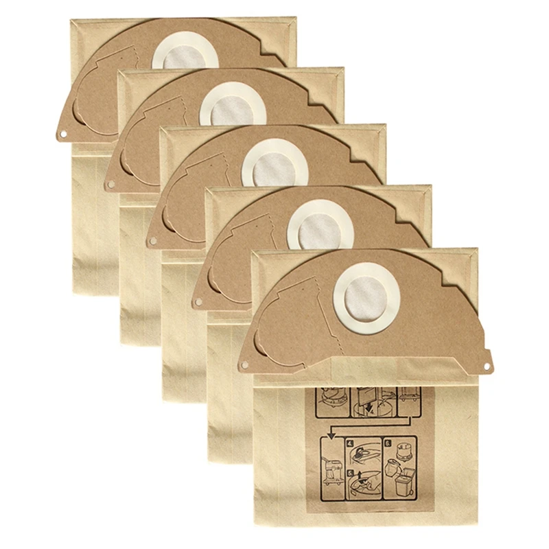 Bolsa de polvo de repuesto para KARCHER WD2250 A2004 A2054 MV2 WD2, accesorios para Robot aspirador, bolsas de papel