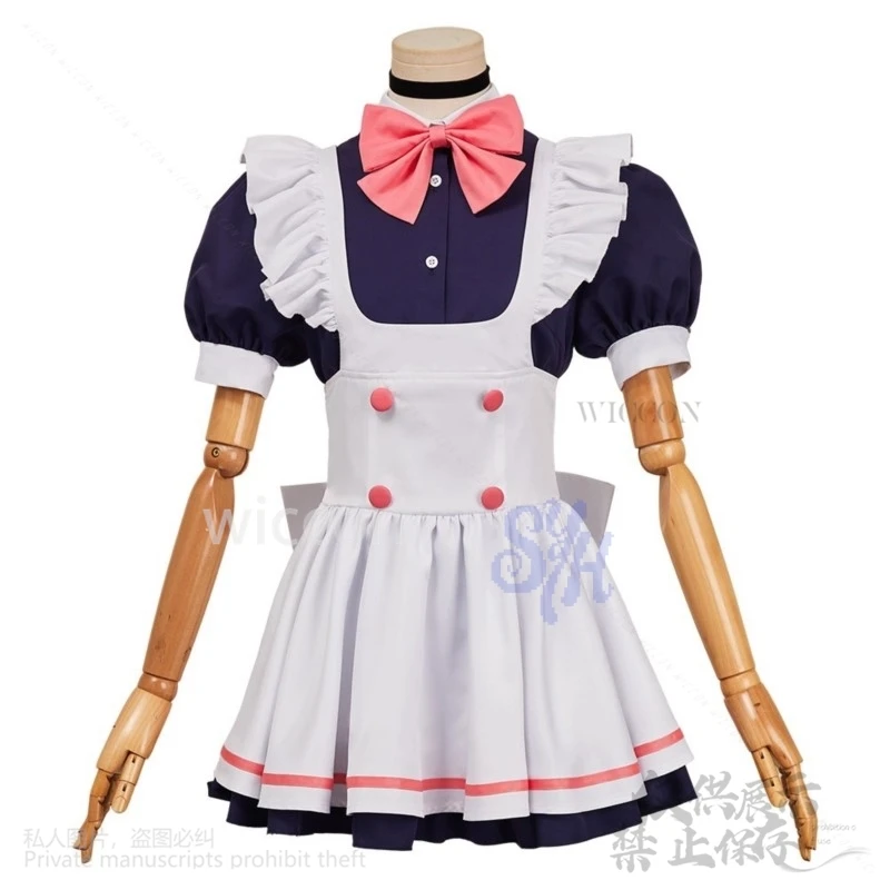 Anime dandadan se2 cosplay ayase momo kawaii traje bonito vestido de empregada jsk bowknot lolita jirai kei meninas japonesas festa de halloween