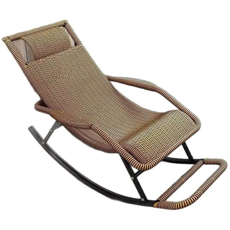 Adult Lounge Rocking Chair with Extra Thick Steel Frame for All Seasons for Middle-Aged Elderly Leisure or Bar Use